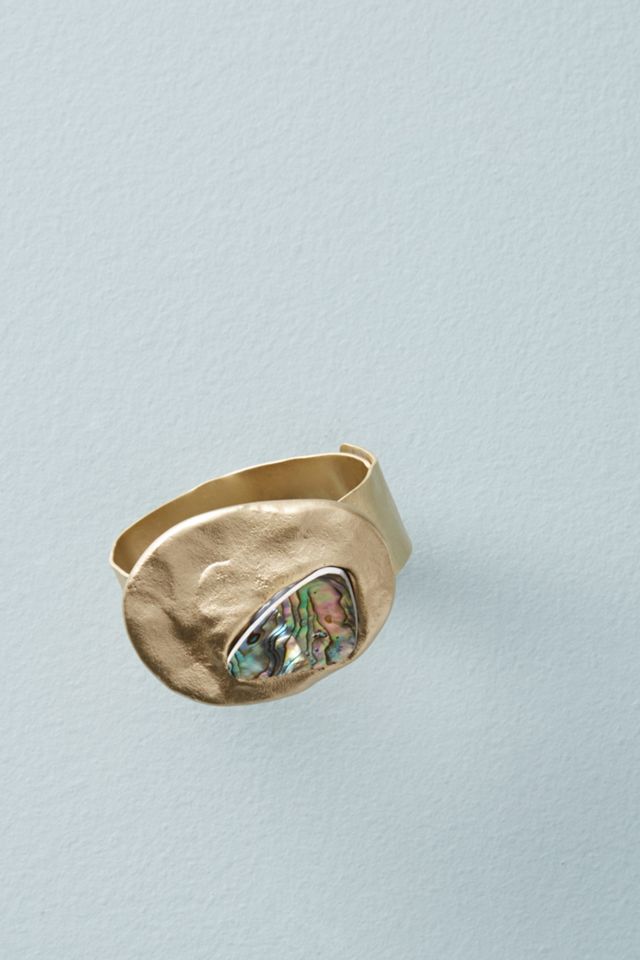 Forged Abalone Napkin Ring #1