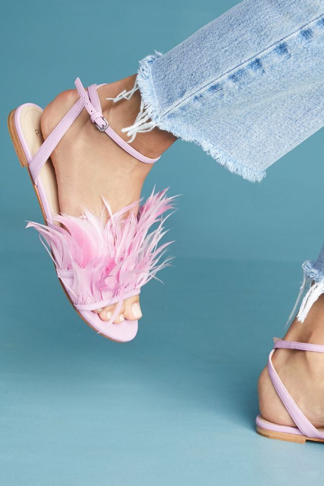 Pour La Victoire Layla Feathered Sandals #2