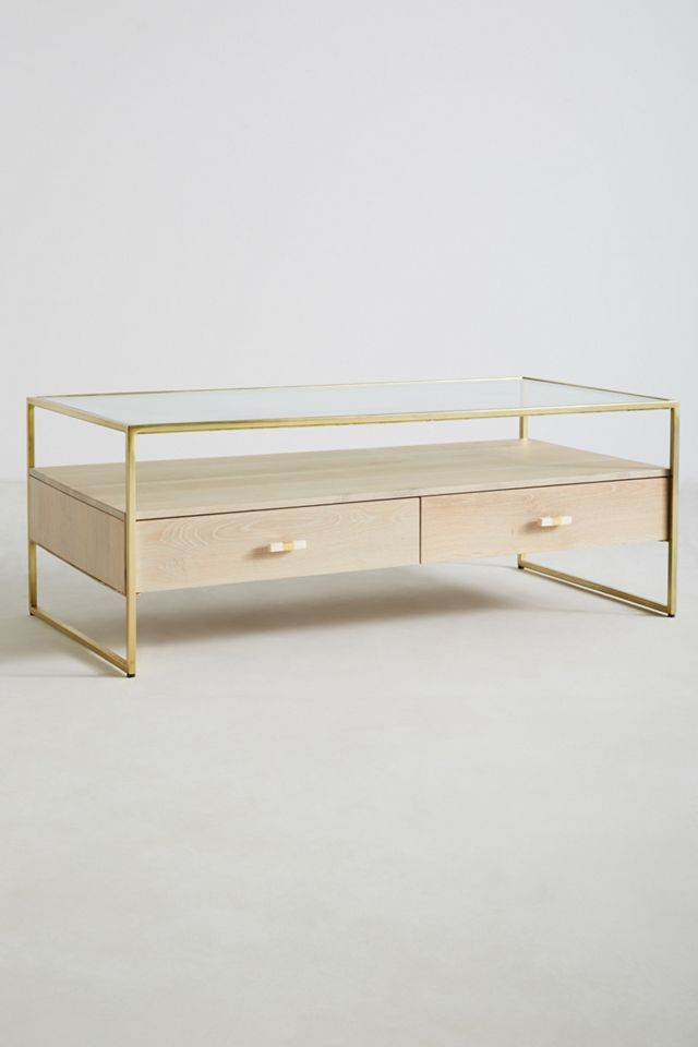Framed Brass Coffee Table #2