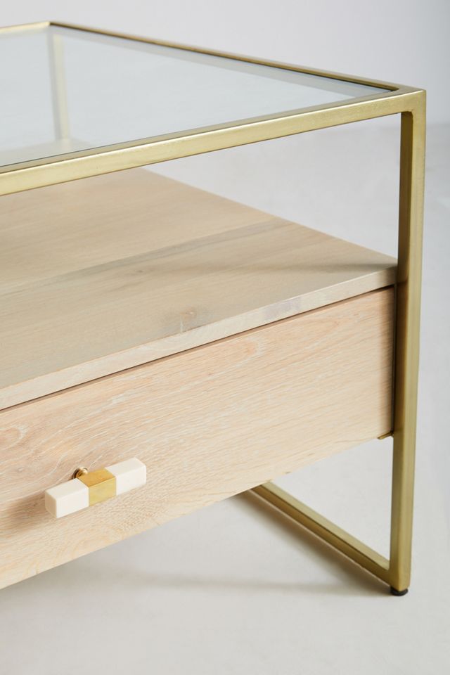 Framed Brass Coffee Table #3