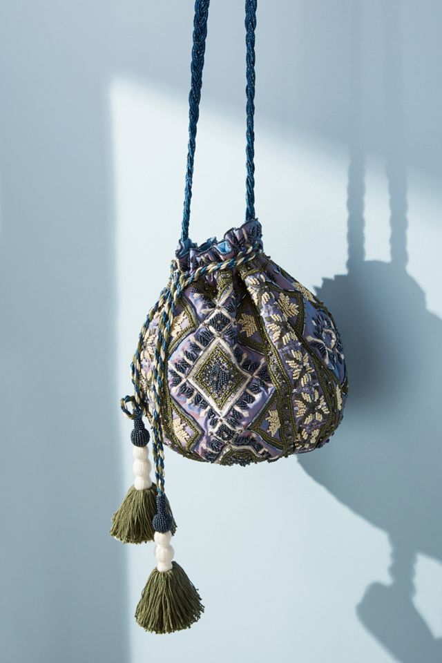 Beaded Bucket Crossbody Bag | Anthropologie