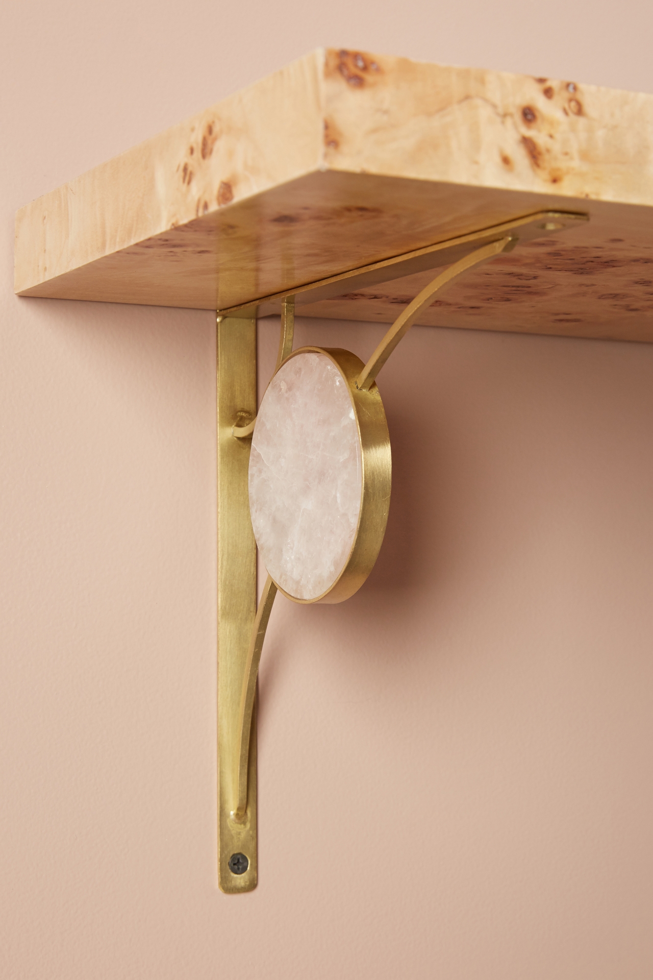 Rose Quartz Shelf Bracket