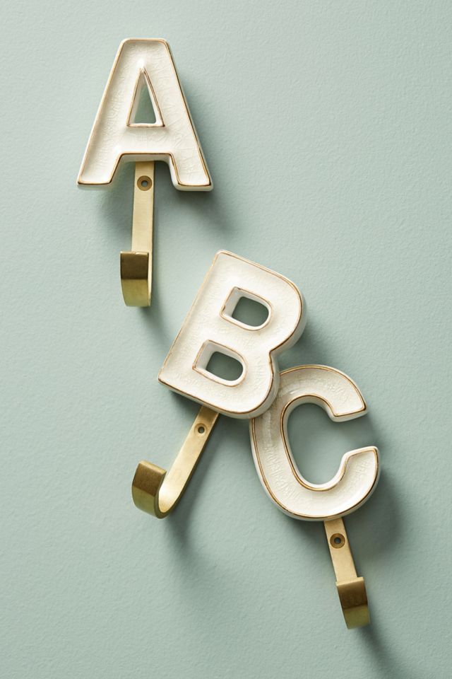 Ceramic Monogram Hook #1