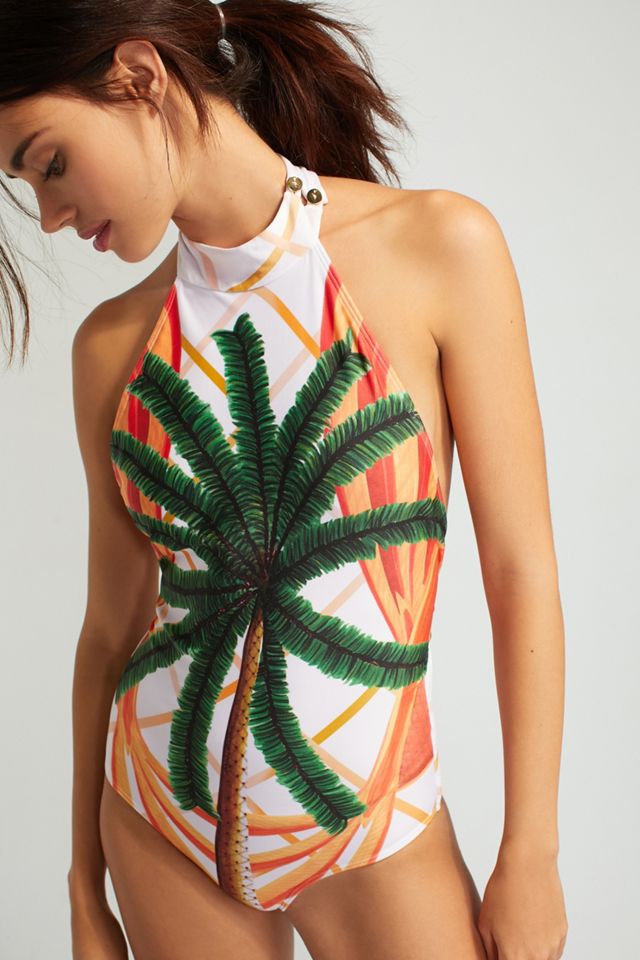Agua De Coco Palm Tree One-Piece Swimsuit #1