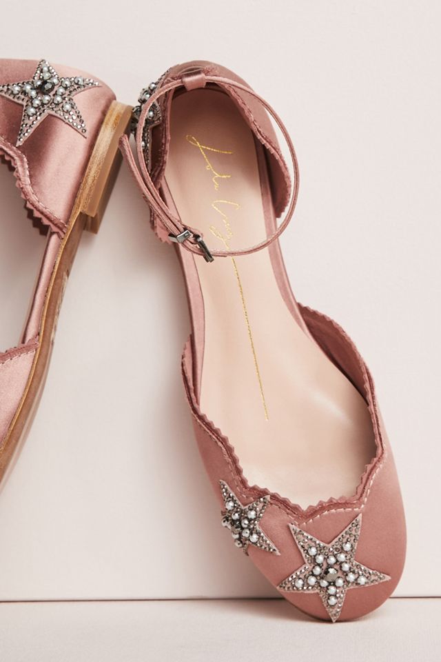 Lola Cruz Star-Embellished Ballet Flats #3