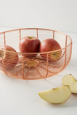 Copper Wired Fruit Bowl
