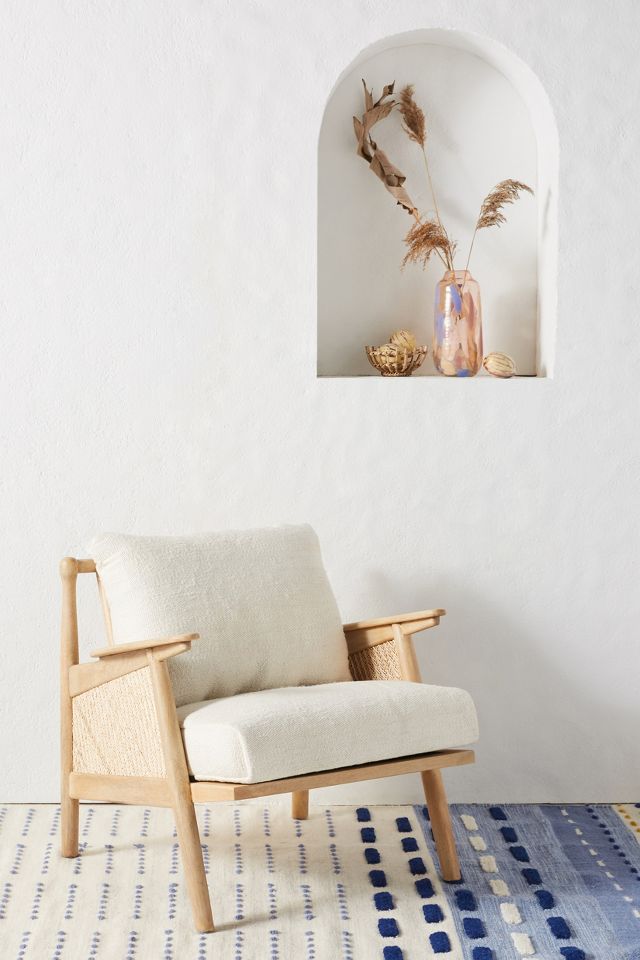 Linen Cane Chair | Anthropologie