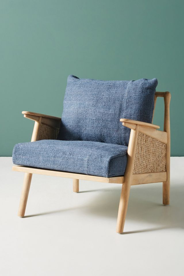 Linen Cane Chair #2