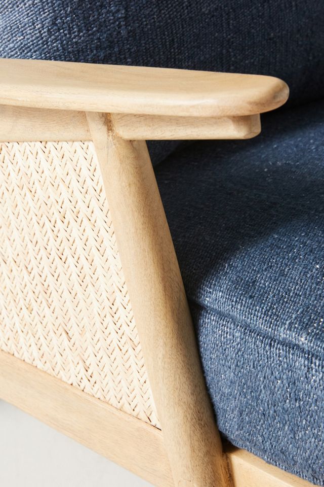 Linen Cane Chair #6