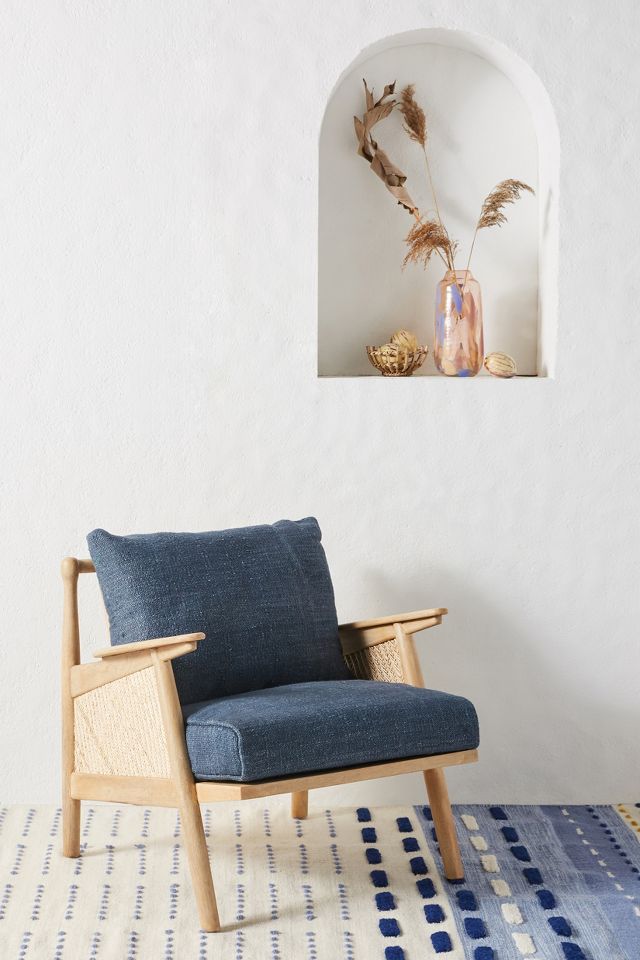 Linen Cane Chair