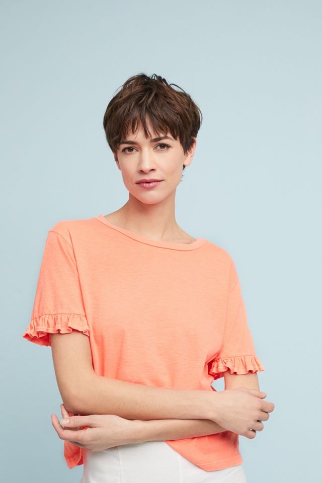 Sundry Ruffled-Sleeve Tee #1