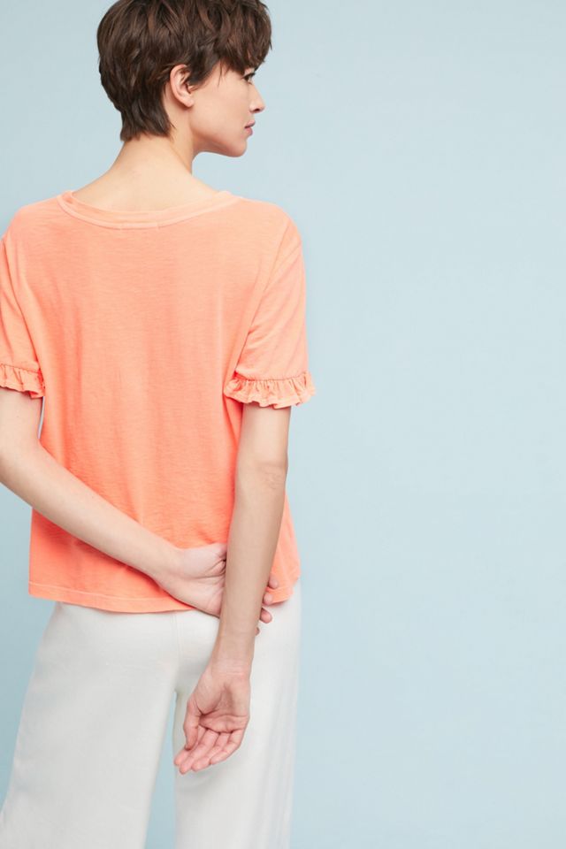 Sundry Ruffled-Sleeve Tee #3