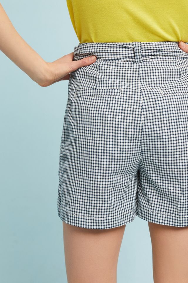 Gingham Tie-Waist Shorts #2