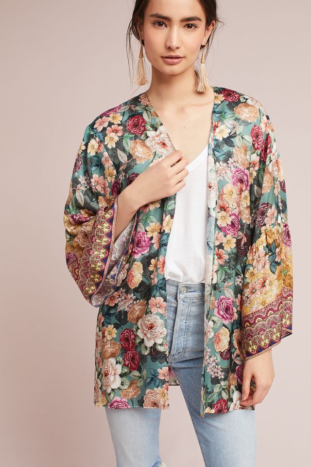 Rachelle Silk Kimono | Anthropologie