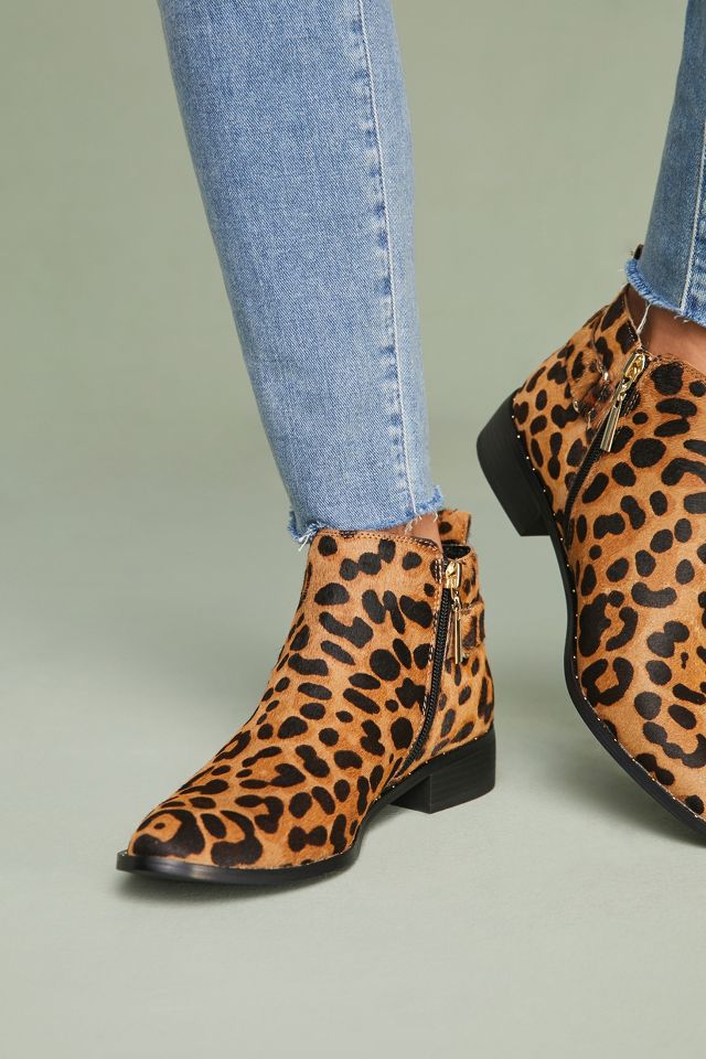 Steve madden leopard outlet booties