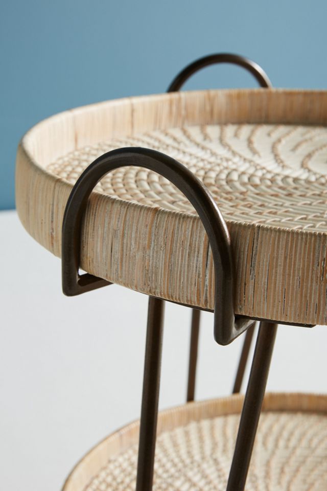 Coiled Rattan Side Table #3