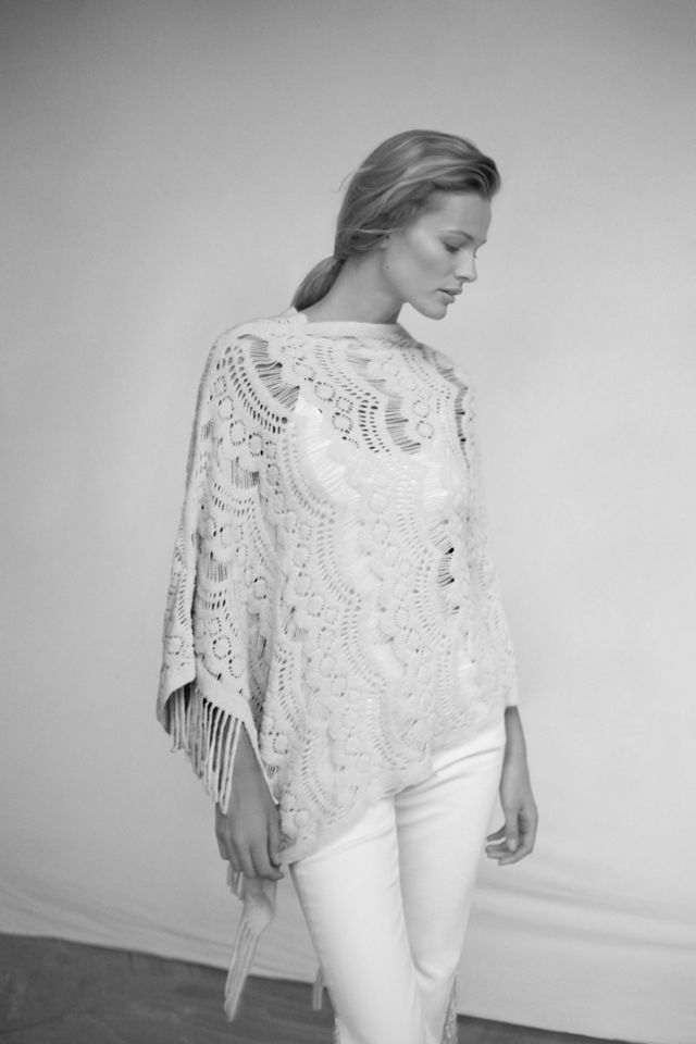 Fringed Lace Poncho #4