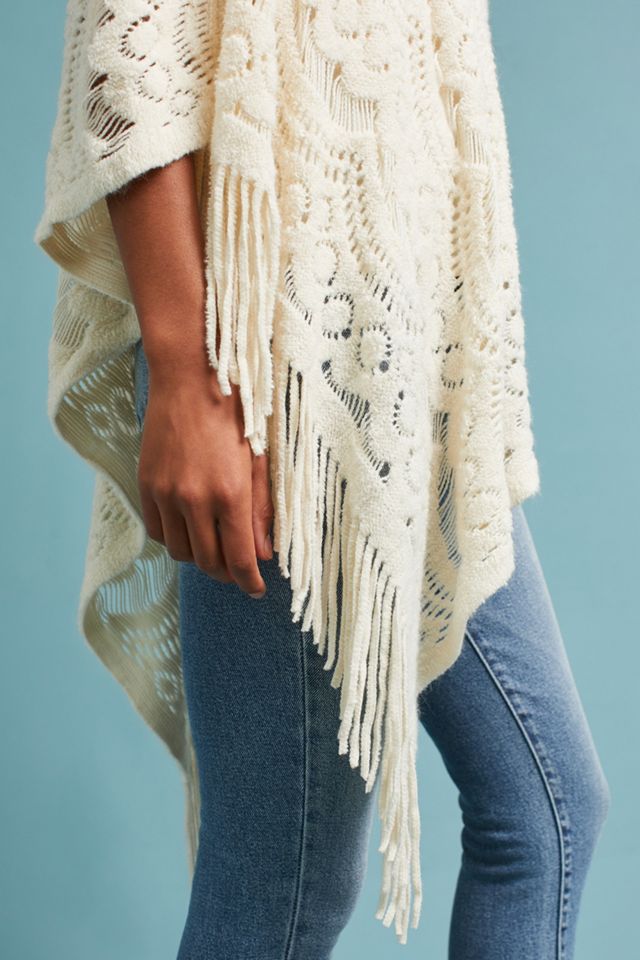Fringed Lace Poncho #2