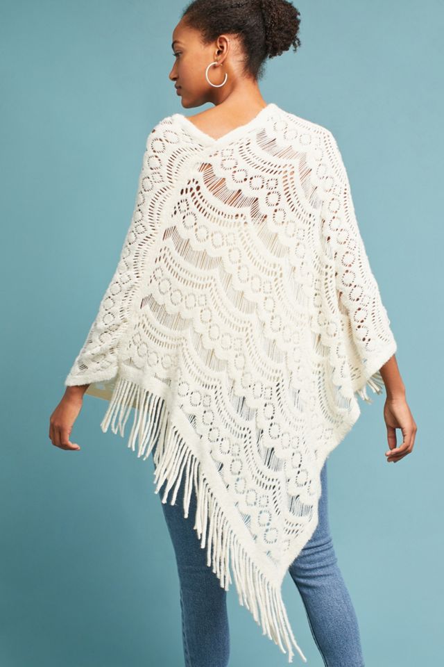 Fringed Lace Poncho #3