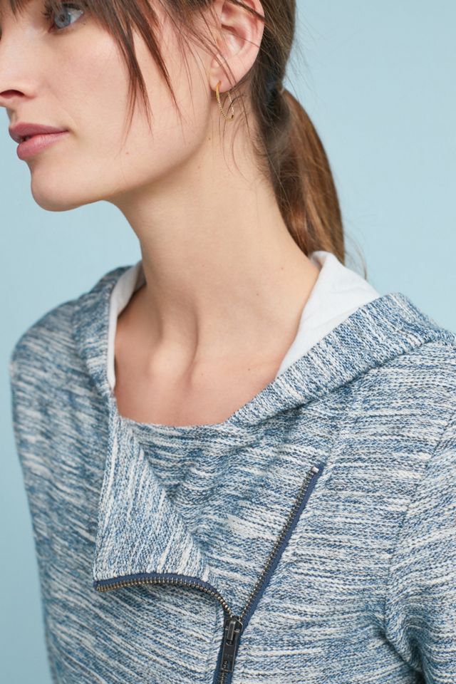 Hooded Tweed Moto Jacket #2