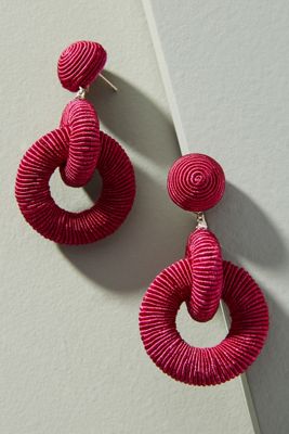 Tiered Hoop Drop Earrings