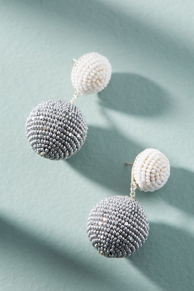 Colorblock Ball Drop Earrings | Anthropologie
