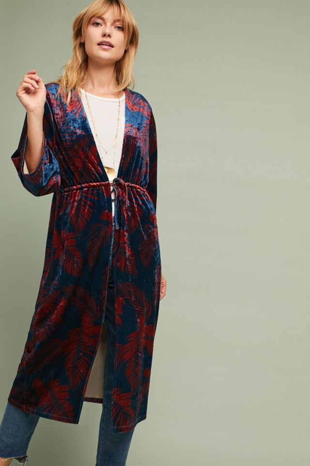 Palm Velvet Kimono #1