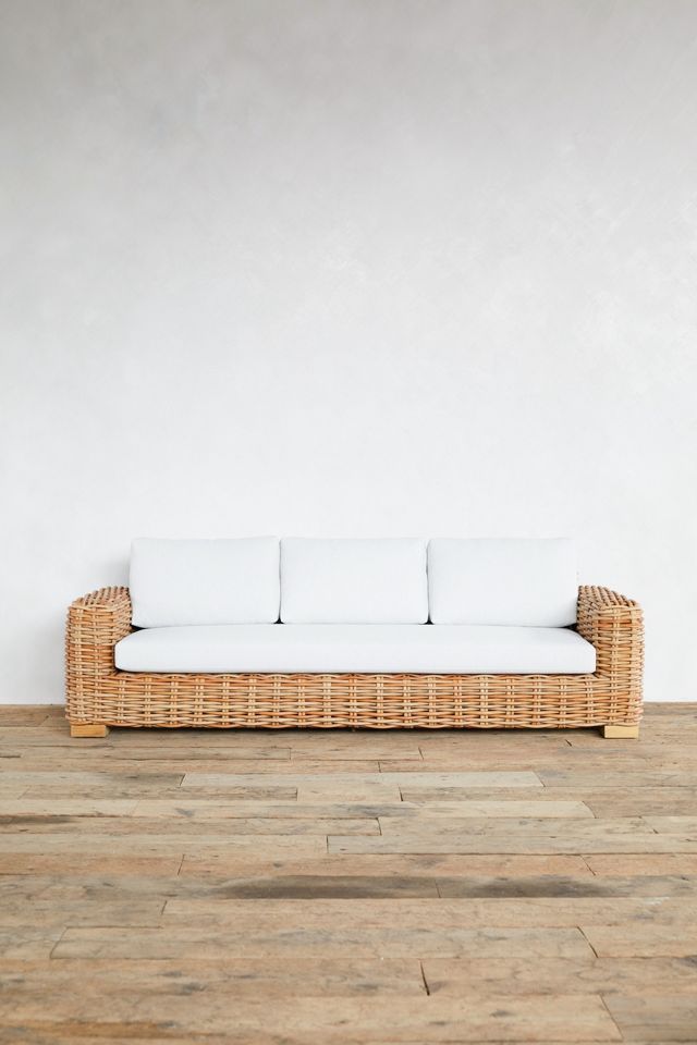 Kubu Vine All Weather Wicker Sofa Anthropologie
