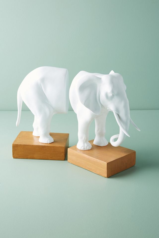 White Elephant Bookends #1