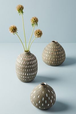 Splattered Terracotta Vase Set