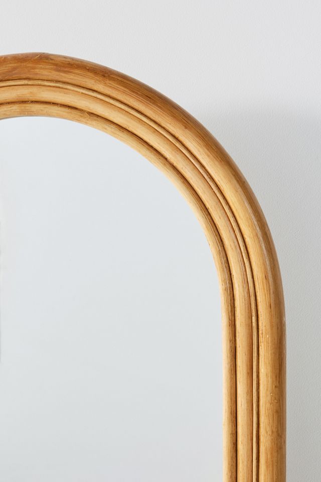 Hazel Rattan Floor Mirror #2
