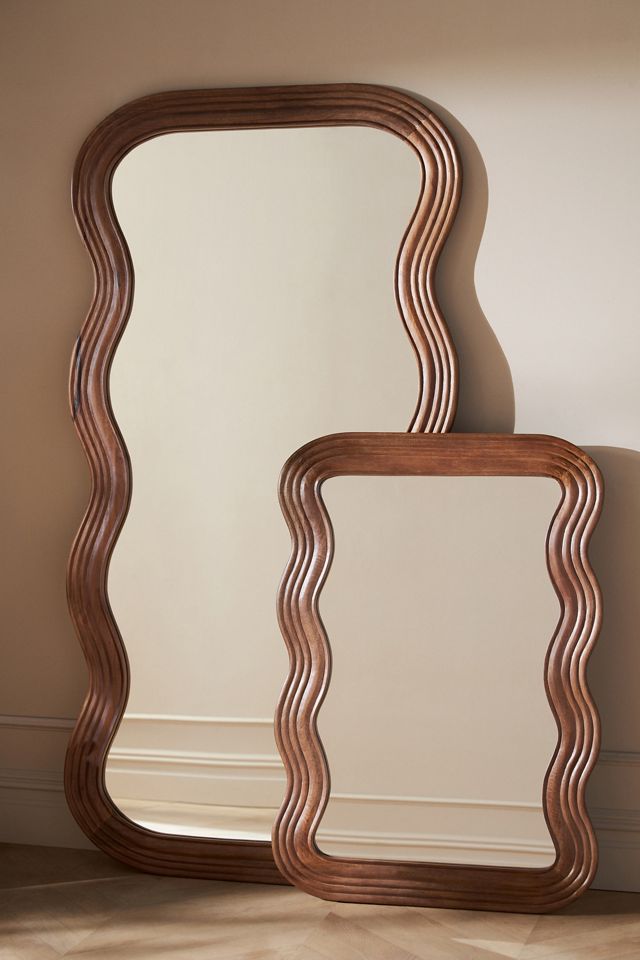 Frances Mango Wood Wiggle Frame Mirror #2