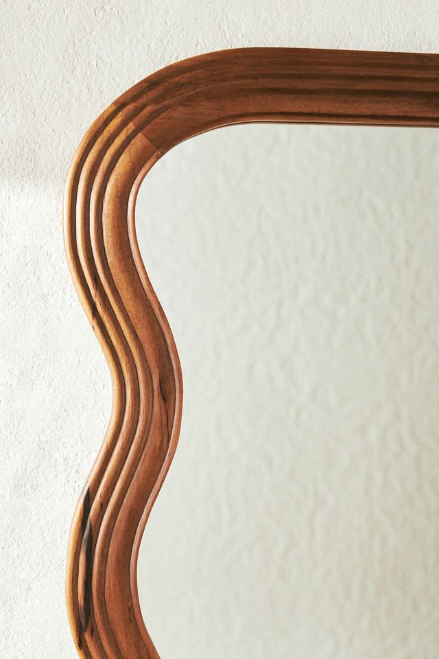 Frances Mango Wood Wiggle Frame Mirror #3