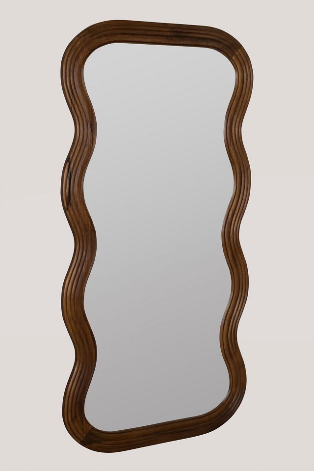 Frances Mango Wood Wiggle Frame Mirror #6