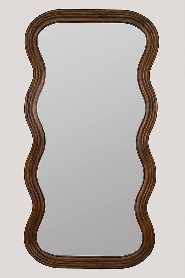 Frances Mango Wood Wiggle Frame Mirror