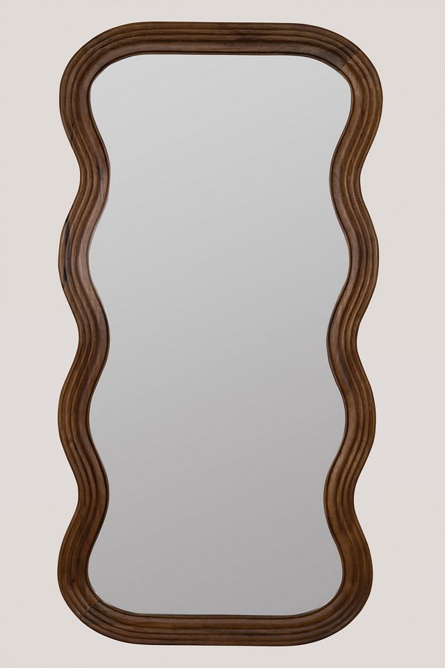 Frances Mango Wood Wiggle Frame Mirror #4