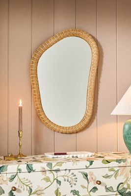 Evelyn Rattan Irregular Wall Mirror
