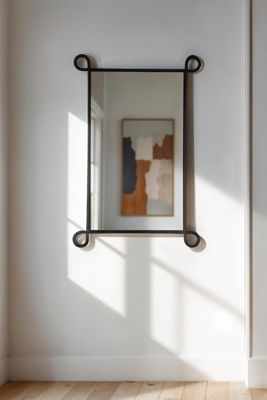Poppi Rectangle Loop Metal Wall Mirror