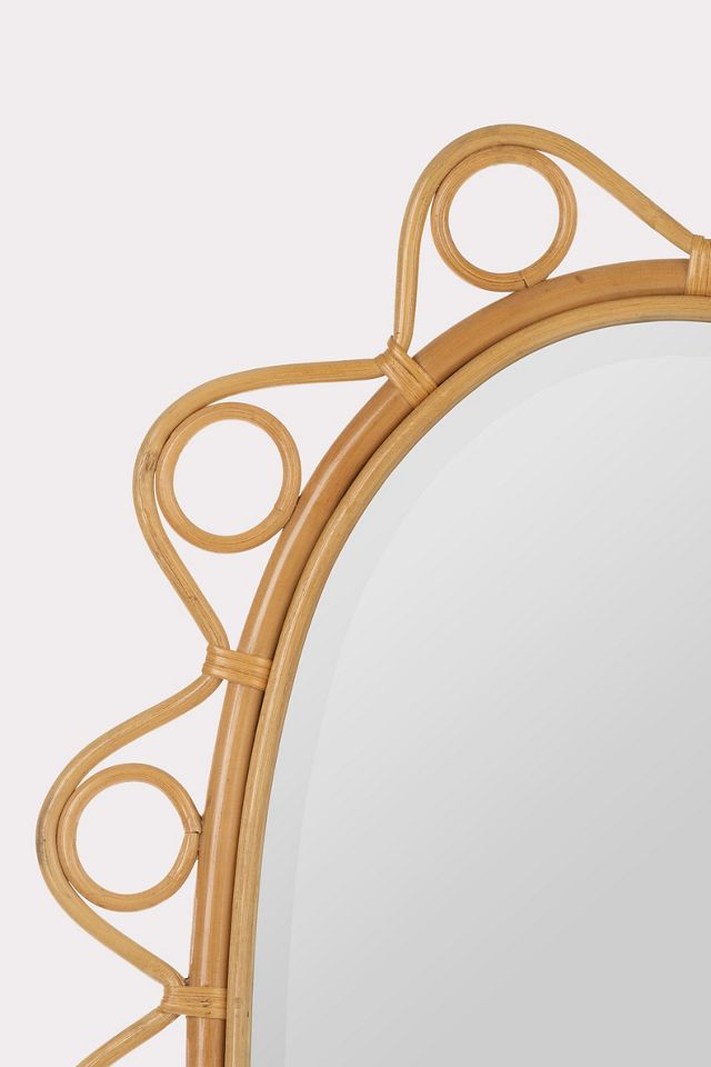 Elin Geometric Rattan Wall Mirror #1
