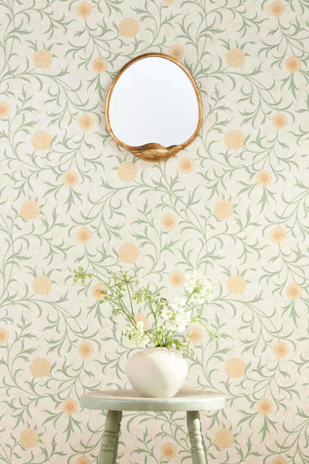 Verne Bird Petite Round Gallery Wall Mirror