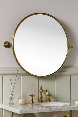 Anthropologie Burnish Mirror In Gold