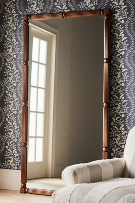 Benedicta Wood Beaded Mirror