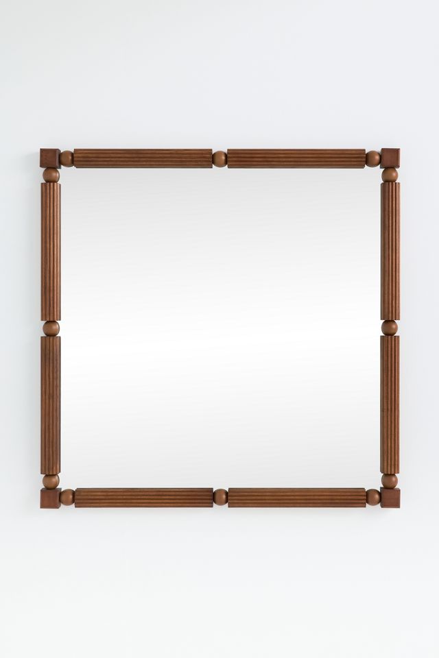 Benedicta Wood Beaded Mirror