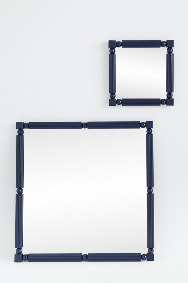 Benedicta Wood Beaded Mirror #1