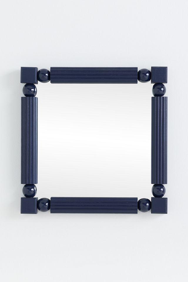 Benedicta Wood Beaded Mirror #3