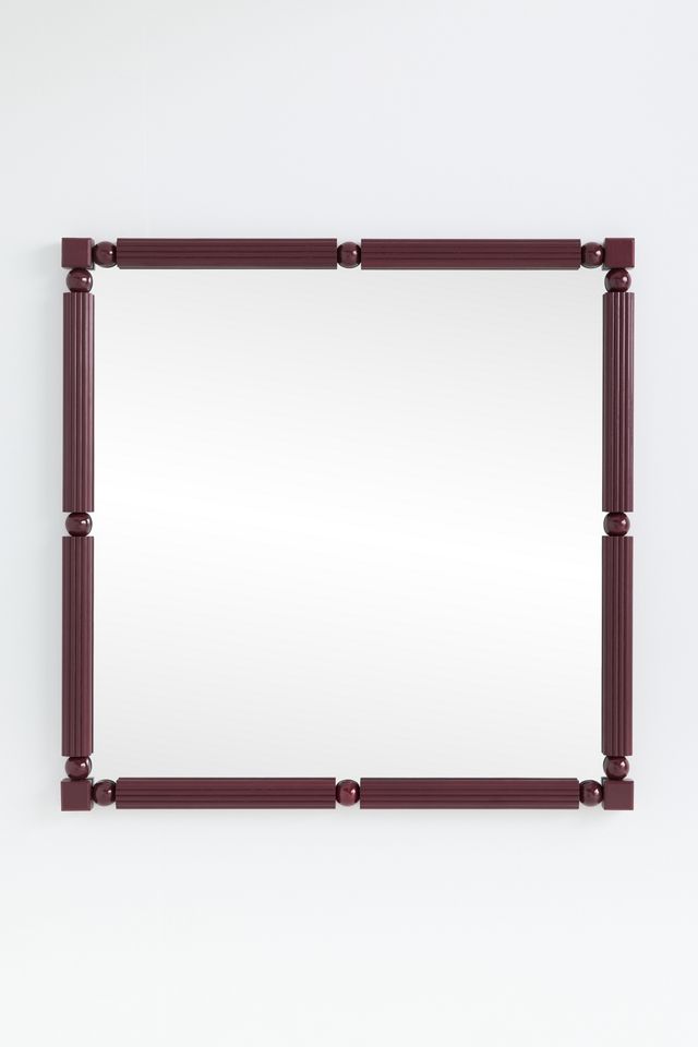 Benedicta Wood Beaded Mirror #2