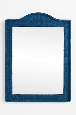 ANTHROPOLOGIE HILLTOP RAFFIA ARCH WALL MIRROR 