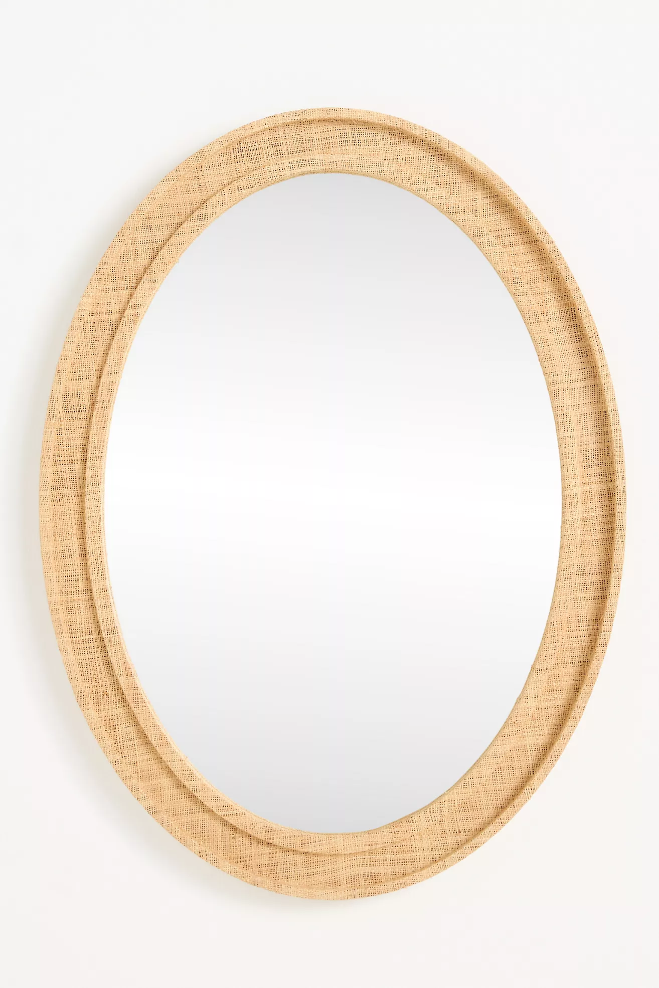 Valley Raffia Oval Wall Mirror - thumbnail 2