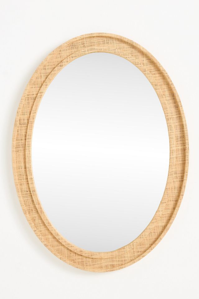 Valley Raffia Oval Wall Mirror #1