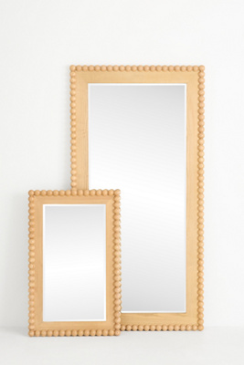 Anthropologie Pippa Wood Bobbin Mirror In Brown